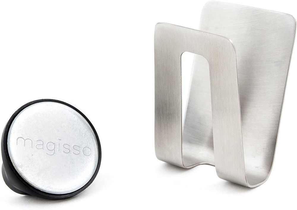 Happy Sinks Sponge Holder for Sink, Polyurethane PU, Metallic Silver, Pequeño