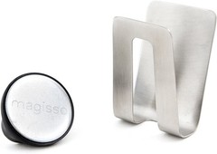 Happy Sinks Sponge Holder for Sink, Polyurethane PU, Metallic Silver, Pequeño