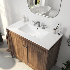 Eridanus Tucson 36″x18″ Vitreous China Vanity Top White Single Sink 3-Hole 8″