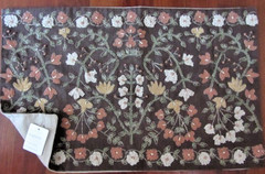 POTTERY BARN ZEA EMBROIDERED LUMBAR PILLOW COVER 16 X 26″ ~ BROWN