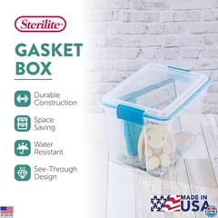 12-Pack Weather-Resistant Storage Bins with Latching Lids, 20 Quart Containers