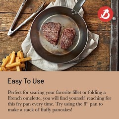 Pan Steel Fry 8 Diameter Naturally Non Stick de Buyer Carbon MINERAL Cooking