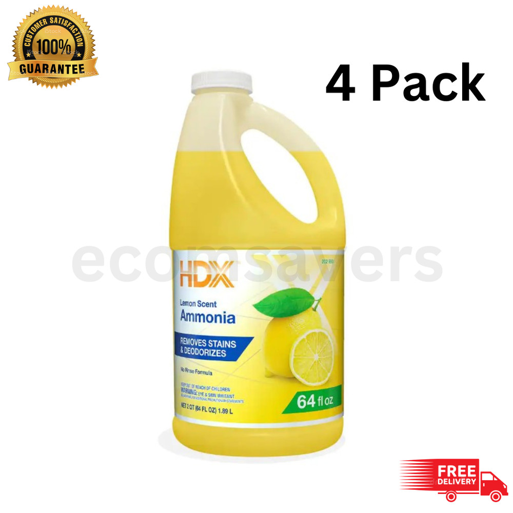 64 oz. Lemon Ammonia All-Purpose Cleaner – 4-Pack NEW