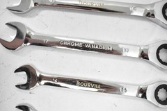 BOURVILL 6 Piece Metric Ratcheting Combination Wrench Set 8-19mm Silver