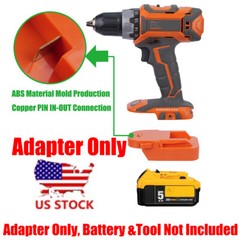 1 Adapter for Dewalt 20V MAX XR Slider Li-Ion Batteries To fits Ridgid 18v Tools
