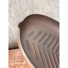 Oval Grill Pan Heavy Duty Cast Aluminum Nonstick Stovetop Cooking