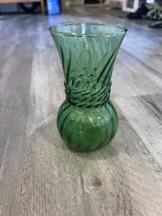 6.5in Green Glass Vase Decoative Base