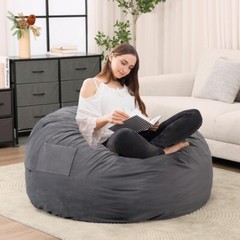 Bean Bag Chair Adults Foam Filled Gaming Sofa Beanbag with Soft Removable Cover