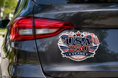3 Pack – USA 250 Years Patriotic Vinyl Sticker – America Anniversary Decal