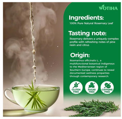 60 Count Premium Rosemary Leaf Tea Bags – 100% Pure Natural Rosemary Leaves