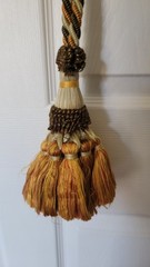 Tassel Tiebacks Brown/Beige Color Set of 2 Made in France