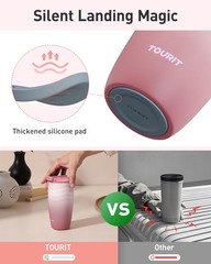 16 oz Travel Coffee Mug, Vacuum Insulated Stainless Steel Tumbler with Ripple…