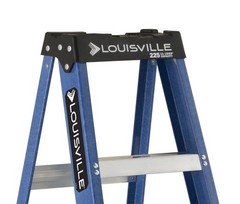 Louisville Ladder 6 ‘ Fiberglass Step, 10’ Reach, 225-lb, Load Capacity, W-3217-