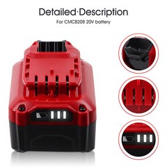 2PACK 20V 8.0AH For Craftsman 20 Volt MAX Li-ion Battery CMCB204 CMCB202 CMCB201