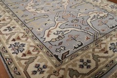 Oushak Oriental Accent Rug 4×6 Hand-knotted Wool Geometric Indian for Any Room