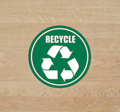 Recycle Sticker Symbol Sign PICK SIZE Vinyl Decal Trash Reuse Bin Waste Garbage