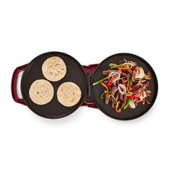 Dash 12″ Pizza Maker and 180 Griddle Dual Cooking Surfaces, Nonstick 450°F Heat