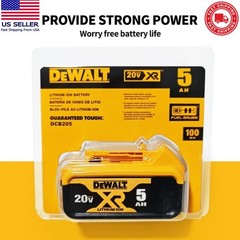 2 Pack DEWALT DCB205-2 20V Max XR 5.0Ah Lithium-Ion Battery New In Pack USA