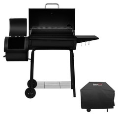 Royal Gourmet Charcoal Grill 30 IN Barrel with BBQ Cover Outdoor Backyard Patio
