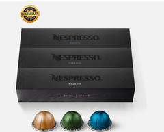 Nespresso Capsules Vertuo, Variety Pack, Medium and Dark Roast Coffee, 30 Count