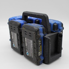 Kobalt 24 volt 6 Slot Battery Caddy Carrying Case Battery Holder