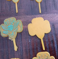 NOS Vintage Girl Scouts Traditional Eagle Logo Emblem Cupcake Picks 40+ Lot
