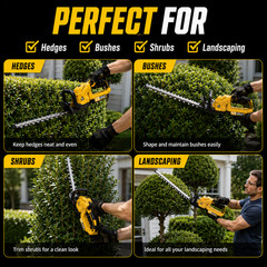 20V Hedge Trimmer Cordless For DeWalt 20V MAX Battery Adjustable Head Tool Only
