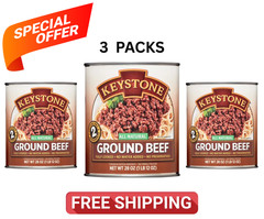 Free Shipping Keystone All Natural Ground Beef, 28 oz Can 3 cans