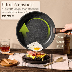 17pcs Non Stick Cookware Set with Detachable Handle, Induction & Oven Safe
