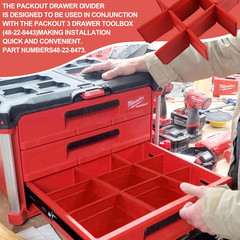 2026Upgrade 48-22-8472 Packout Divider/Organizer for Milwauke Packout 2 Drawer T