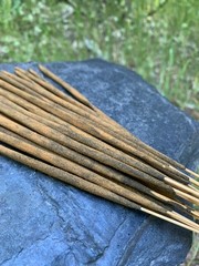 White Lotus Oudh Saffron Incense Sticks, Handrolled in India