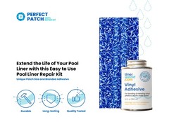 Pool Liner Patch & Repair Kit – 2’x2′ Vinyl Patch + 4oz Glue – 3 Patterns!
