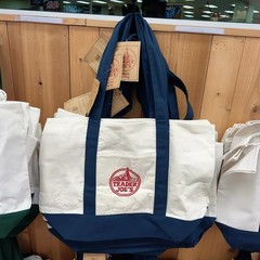 Trader Joe’s Canvas Tote Shopping Bag – LARGE CLASSIC NAVY BLUE – NEW with TAGS