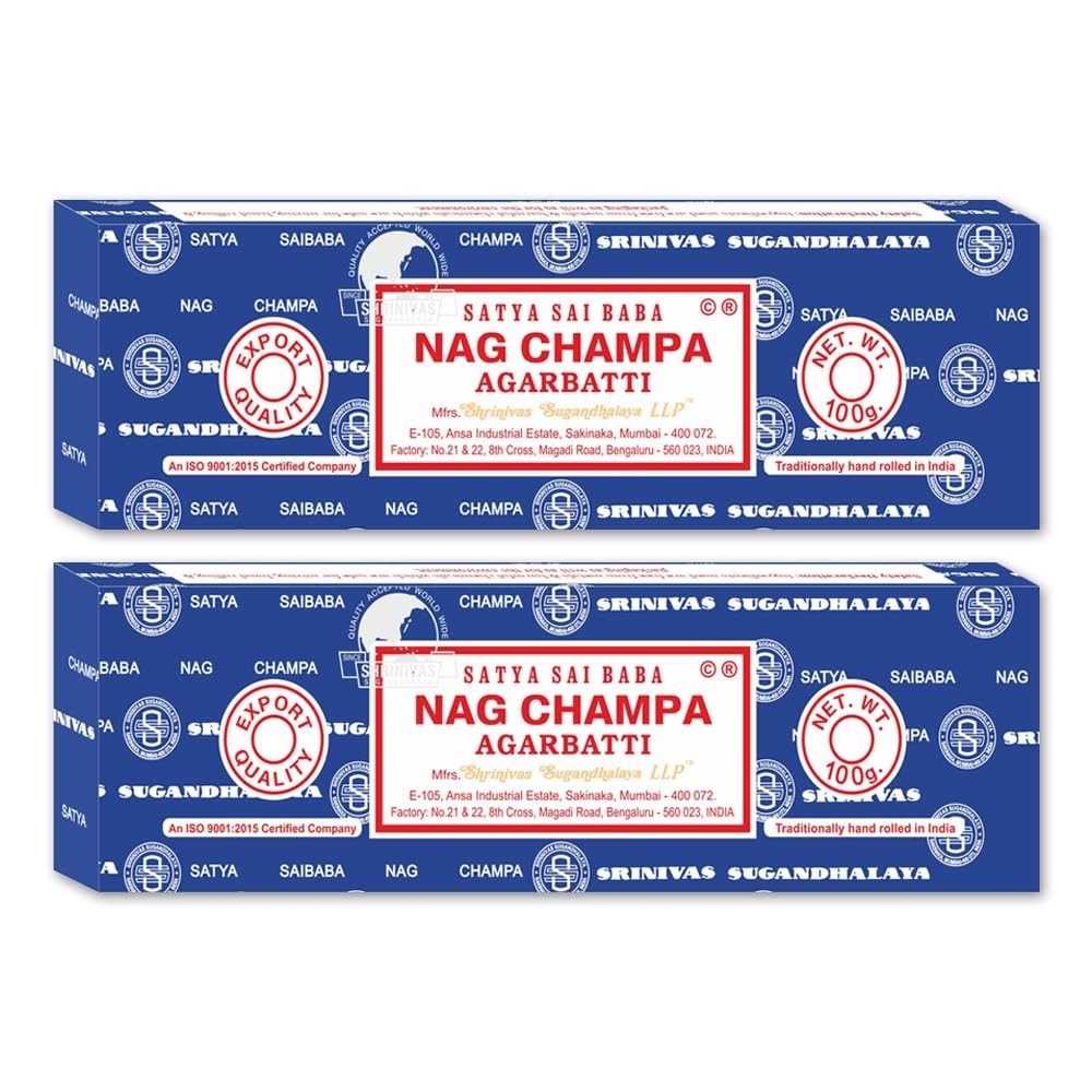 Satya Sai Baba Nag Champa Incense Sticks, 100-gram (Pack of 2)
