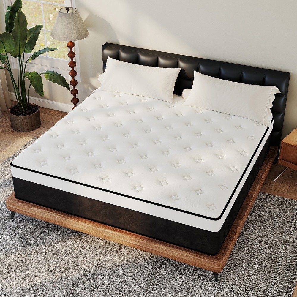 10/12/14 Inch Gel Memory Foam Hybrid Spring Mattress in Box Twin Full Queen King