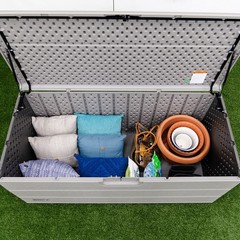 Lifetime 170 Gallon Resin Deck Storage Box w/ Lockable Latch Outdoor Container