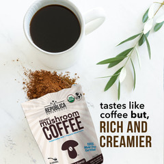 La Republica Mushroom Coffee (Instant w Full-Fruiting Bodies Lion’s Mane Chaga+)