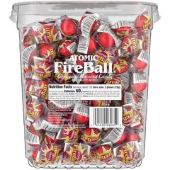 Wonka Atomic Fireball Candy Cinnamon Flavor Individually Wrapped 7.5 G 240 Ct