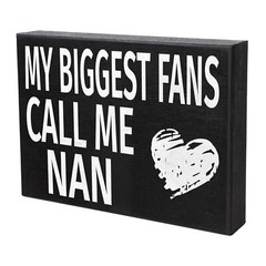 JennyGems Nan Gifts, My Biggest Fans Call Me Nan Sign, Birthday Gifts for Nan