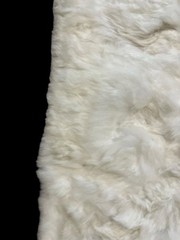 Baby Alpaca Cria White Bed Floor Runner Rug 69” x 26.5”