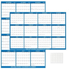2025-2026 Wall Calendar 24″ x 36″ Dry Erase Calendar for Wall from September …