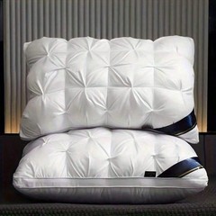 Pack of 2 Bed Pillows Quilted HOTEL QUALITY Down Alternative Gusseted Pillow