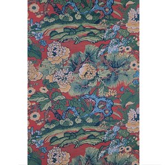 CY1541 red green Dynasty asian oriental scenic floral branch wallpaper rolls 3D