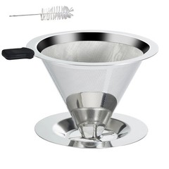 Stainless Steel Coffee Dripper 1-2 Cup Capacity Filter Prevents Coffee Grounds
