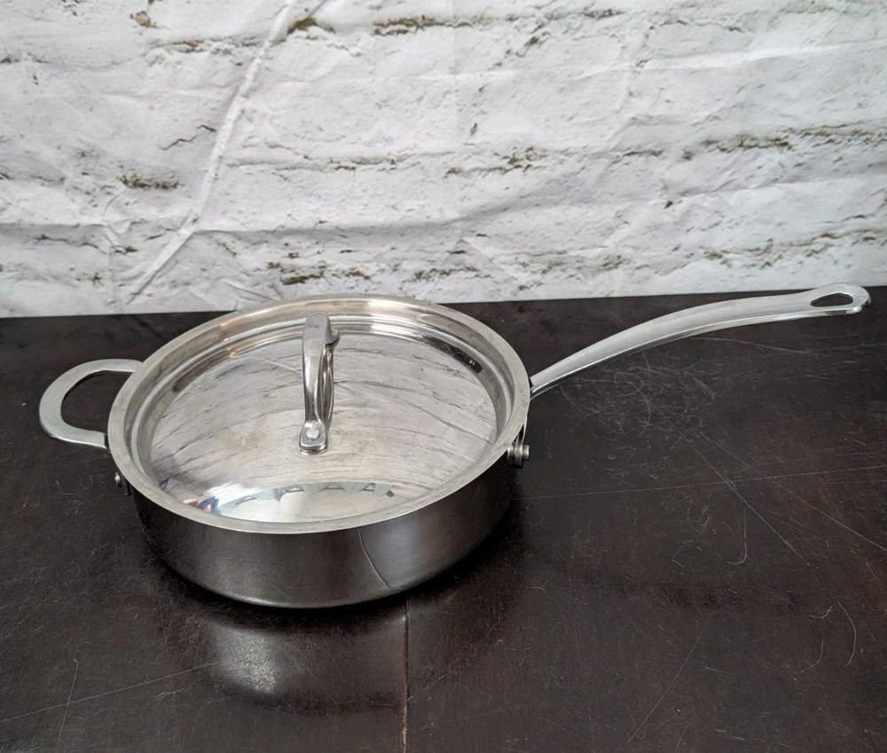 Williams Sonoma Open Kitchen 3 Qt Stainless Steel Sauté Pan w Lid 1220T