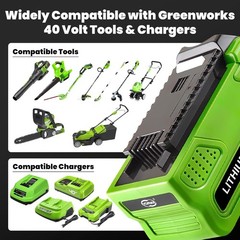 40V 6Ah For Greenworks G-MAX Lithium Battery 29472 29462 29252 20202 40 Volt