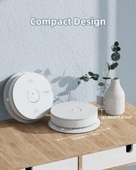 SITERWELL Hardwired 2 in 1 Smoke Carbon Monoxide Detector with Batteries Back Up