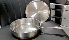 Artisan Professional HEAVY Copper, Stainless Steel Skillet sauté pan & Lid 10″
