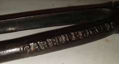 RARE 1900’S BBQ FIRE HEARTH TONGS FORK STOVE CAST IRON CARBON CHARCOAL BRIQUETS