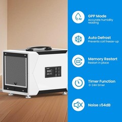 CADPXS Crawl Space Dehumidifier 80 Pint+Dehumidifier Riser Kit, Noise Reduction
